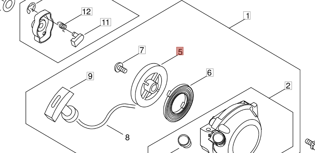 PULEGGIA AVVIAMENTO DECESPUGLIATORE T251/252 SHINDAIWA ECHO