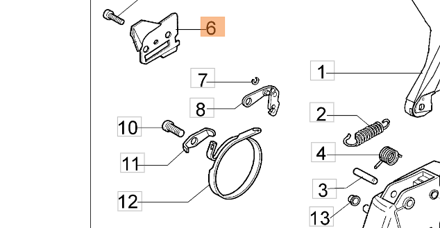 Lamierino ricambio per  motosega Oleomac 956