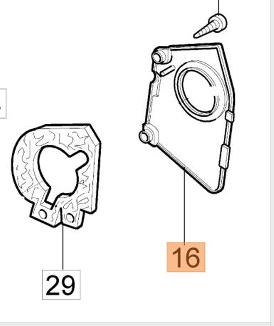 Coperchio pompa olio ricambio motosega 925-GS260 Oleomac