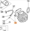 Cilindro con presa impulsi ricambio motosega 925-GS260 Oleomac