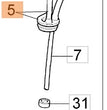Passatubo ricambio per  motosega gs 260/925 Oleomac