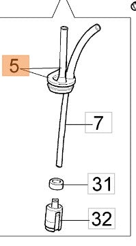 Passatubo ricambio per  motosega gs 260/925 Oleomac