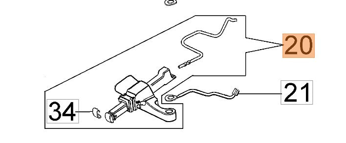 Kit asta acceleratore ricambio per motosega Oleomac GS720