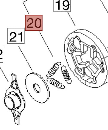 MOLLA FRIZIONE RICAMBIO PER MOTOSEGA 451-600/601SX SHINDAIWA