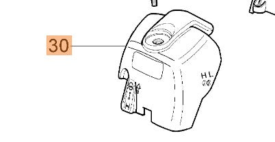 Coperchio filtro aria ricambio per motosega GS410/G410CX Oleomac