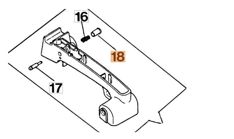 Pulsante semi acceleratore ricambio per motoseghe Oleomac