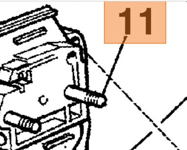 Prigioniero fissaggio barra ricambio motoseghe Oleomac