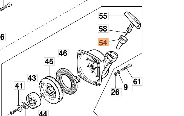 Boccola ricambio per soffiatore BV162 Oleomac