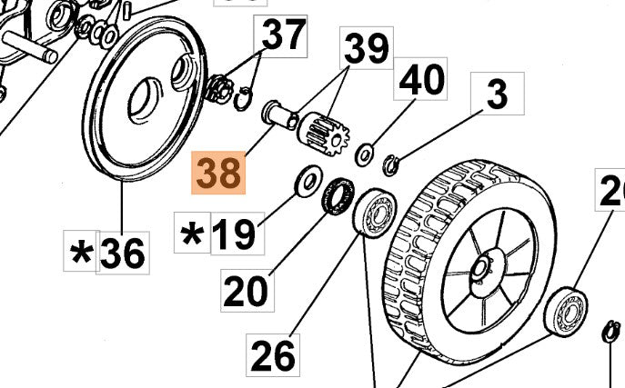 Boccola per pignone ricambio rasaprato Oleomac