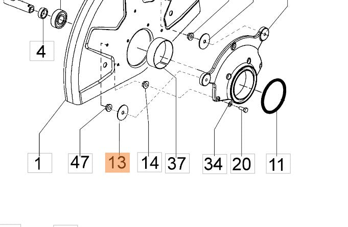 Rondella ricambio originale per attrezzature Oleomac