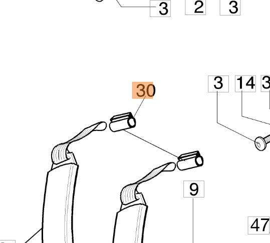 Fermo ricambio per soffiatore Oleomac