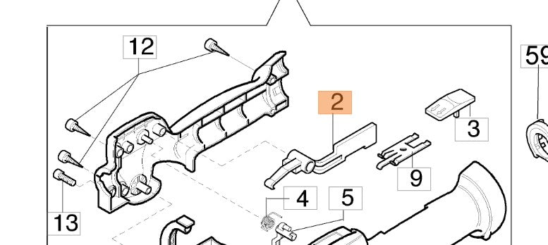 Leva ricambio per decespugliatore Oleomac BC380