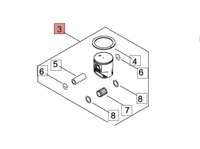 PISTONE KIT RICAMBIO PER MOTOSEGA 451 SHINDAIWA