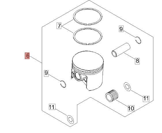 PISTONE PER MOTOSEGA TIPO 501 SX SHINDAIWA