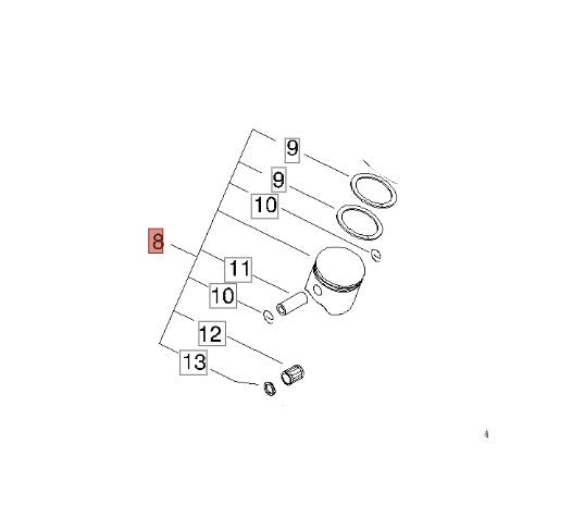 KIT PISTONE PER MOTOSEGA TIPO 600 SX SHINDAIWA
