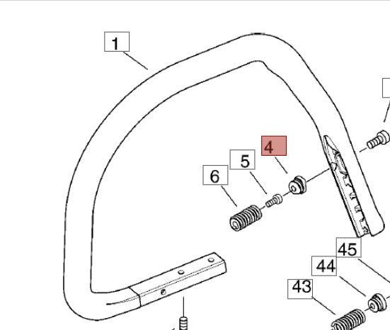 SUPPORTO AMMORTIZZATORE RICAMBIO PER MOTOSEGA  600 SX SHINDAIWA