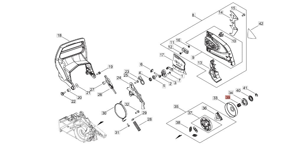 CUSCINETTO PER MOTOSEGA TIPO 600 SX SHINDAIWA