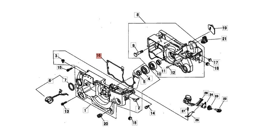 GUARNIZIONE PER MOTOSEGA  TIPO 452 S SHINDAIWA
