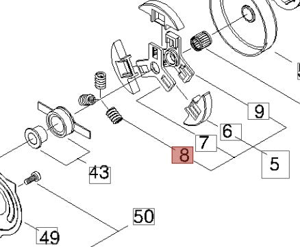 MOLLA FRIZIONE PER MOTOSEGA TIPO 452/501 SHINDAIWA