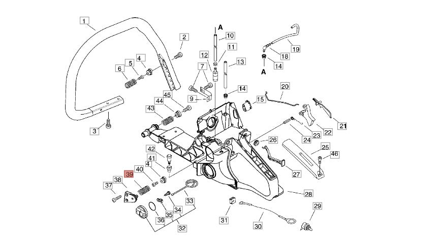 MOLLA DI COMPRESSIONE RICAMBIO PER MOTOSEGA 600 SX SHINDAIWA