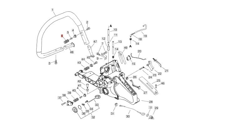 MOLLA DI COMPRESSIONE RICAMBIO PER MOTOSEGA TIPO 600 SX SHINDAIWA