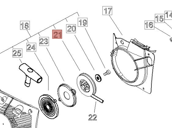 AVVOLGIFUNE PER MOTOSEGA 600 SX SHINDAIWA