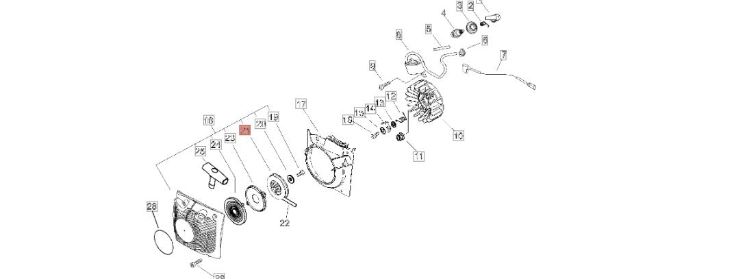 AVVOLGIFUNE PER MOTOSEGA 600 SX SHINDAIWA
