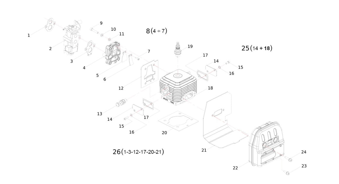 CILINDRO D.46 P56E  DECESPUGLIATORE  BLUE BIRD