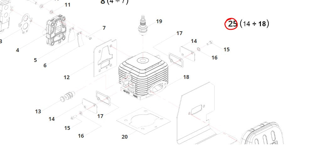 CILINDRO D.46 P56E  DECESPUGLIATORE  BLUE BIRD