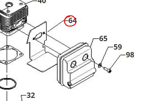 GUARNIZIONE MARMITTA P28/P36 BLUE BIRD