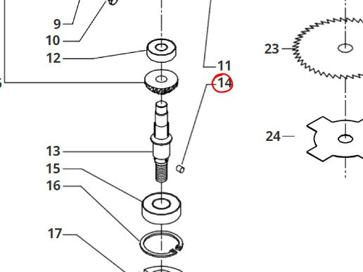 SPINA FERMO GHIERA PER COPPIA CONICA BLUE BIRD