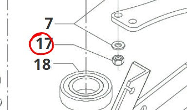 DADO AUTOBLOCCANTE M6 PER FLO SPEED 6 BLUE BIRD
