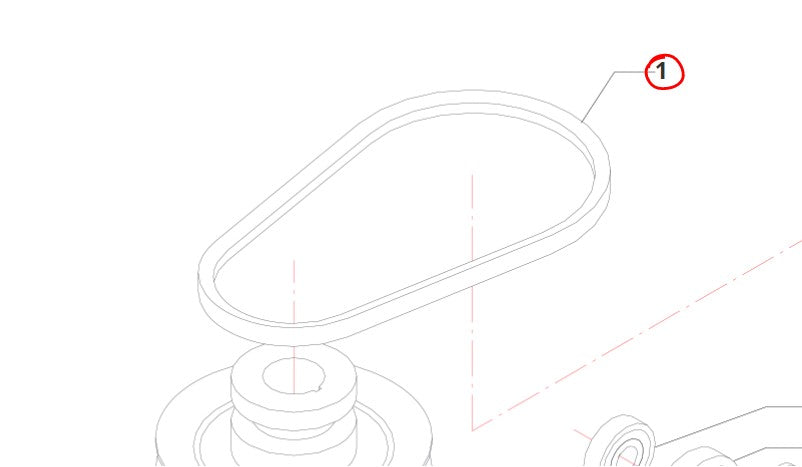 Cinghia ricambio per flo SPEED Z19 1/2X500 5/6 blue bird