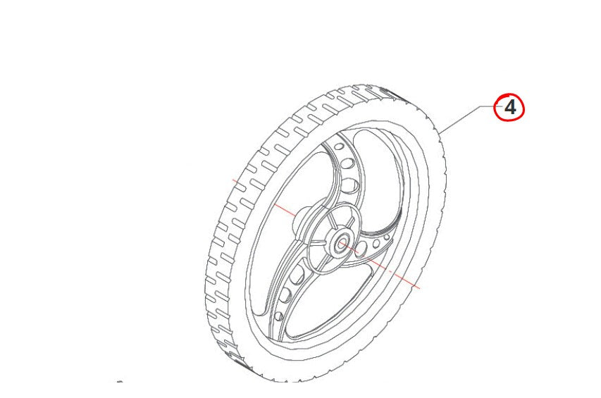 RUOTA SINISTRA SX IN ALLUMINIO PER FLO 6 BLUE BIRD