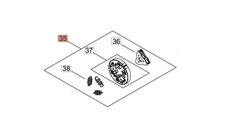 FRIZIONE COMPLETA RICAMBIO PER MOTOSEGA 731SX SHINDAIWA
