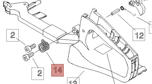 MOLLA DI COMPRESSIONE RICAMBIO PER MOTOSEGA 305 S SHINDAIWA