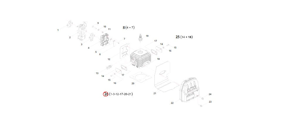 KIT GUARNIZIONI PER DECESPUGLIATORE P45/P60/N44E/N60E BLUE BIRD