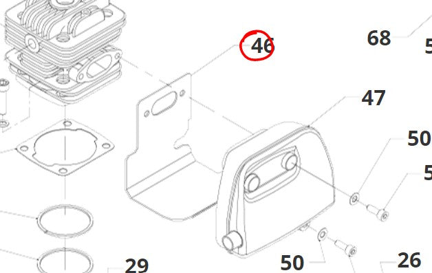 GUARNIZIONE MARMITTA PER DECESPUGLIAOTORE N39/52 BLUE BIRD