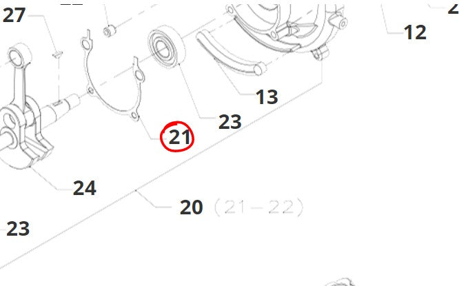 GUARNIZIONE CARTER PER DECESPUGLIATORE N39/45/52 BLUE BIRD