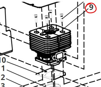 Cilindro motore 1E4CFN/C ricambio decespugliatore BBC 430 Blue Bird