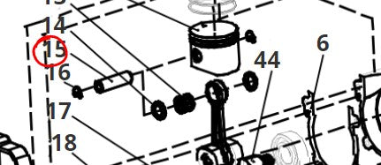 SPINOTTO PISTONE MOTORE 1E40FN/C-4301 RICAMBIO BLUE BIRD