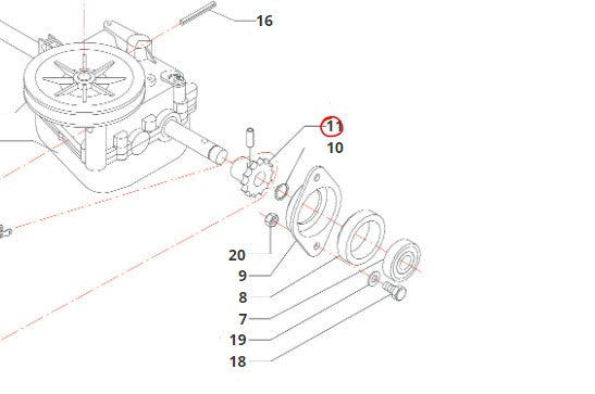 PIGNONE Z9 3/8 S PER DECESPUGLIATORI SU RUOTE FLO/ALHAMBRA BLUE BIRD