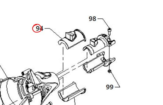 BOCCOLA ANTIVIBRANTE SUPPORTO ASTA PER DECESPUGLIATORE P37 BLUE BIRD
