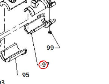 Boccola supporto asta inferiore per decesp.P28/37/45/56 Blue Bird