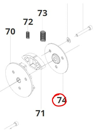 DISCO SPALLAMENTO CEPPI FORATO PER DECESPUGL. P28/35/37/45/56 BLUE B