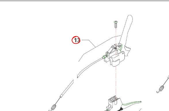 LEVA+CAVO SUPP.DX DECESPUGLIATORE DOMINO TS PRO BLUE BIRD