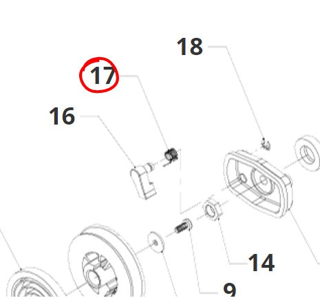 MOLLA PER LEVA COMANDO GAS PER DECESPUGLIATORE P45/52/57 BLUE BIRD
