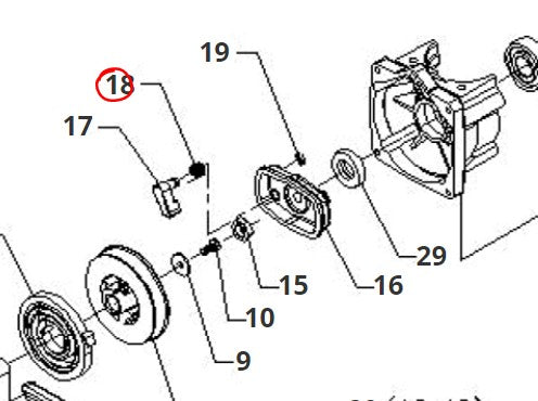 MOLLA CRICCHETTO AVVIAMENTO PER DECESPUGLIATORE P28/P37 BLUE BIRD