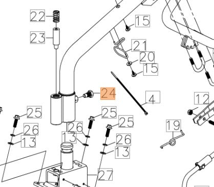 BULLONE STEGOLA MOTORE 12X20.5 PER MOTOZAPPA MH198 OLEOMAC