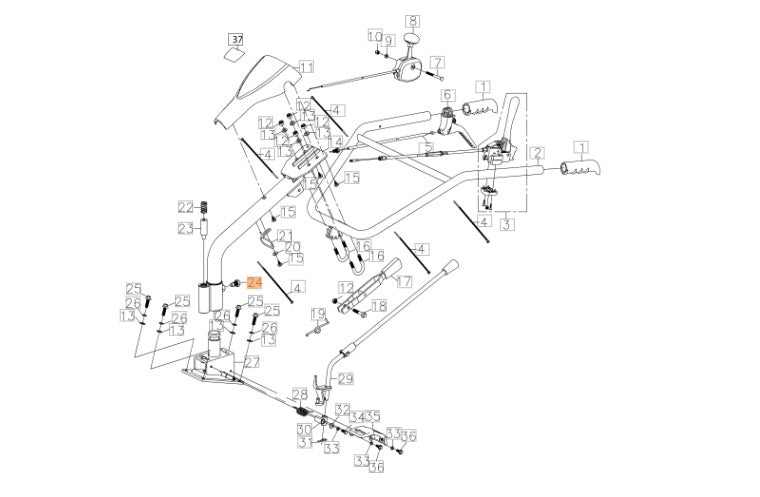 BULLONE STEGOLA MOTORE 12X20.5 PER MOTOZAPPA MH198 OLEOMAC